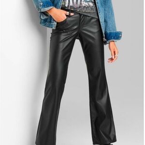 Wild Fable Black Faux Leather Pants Size 6
